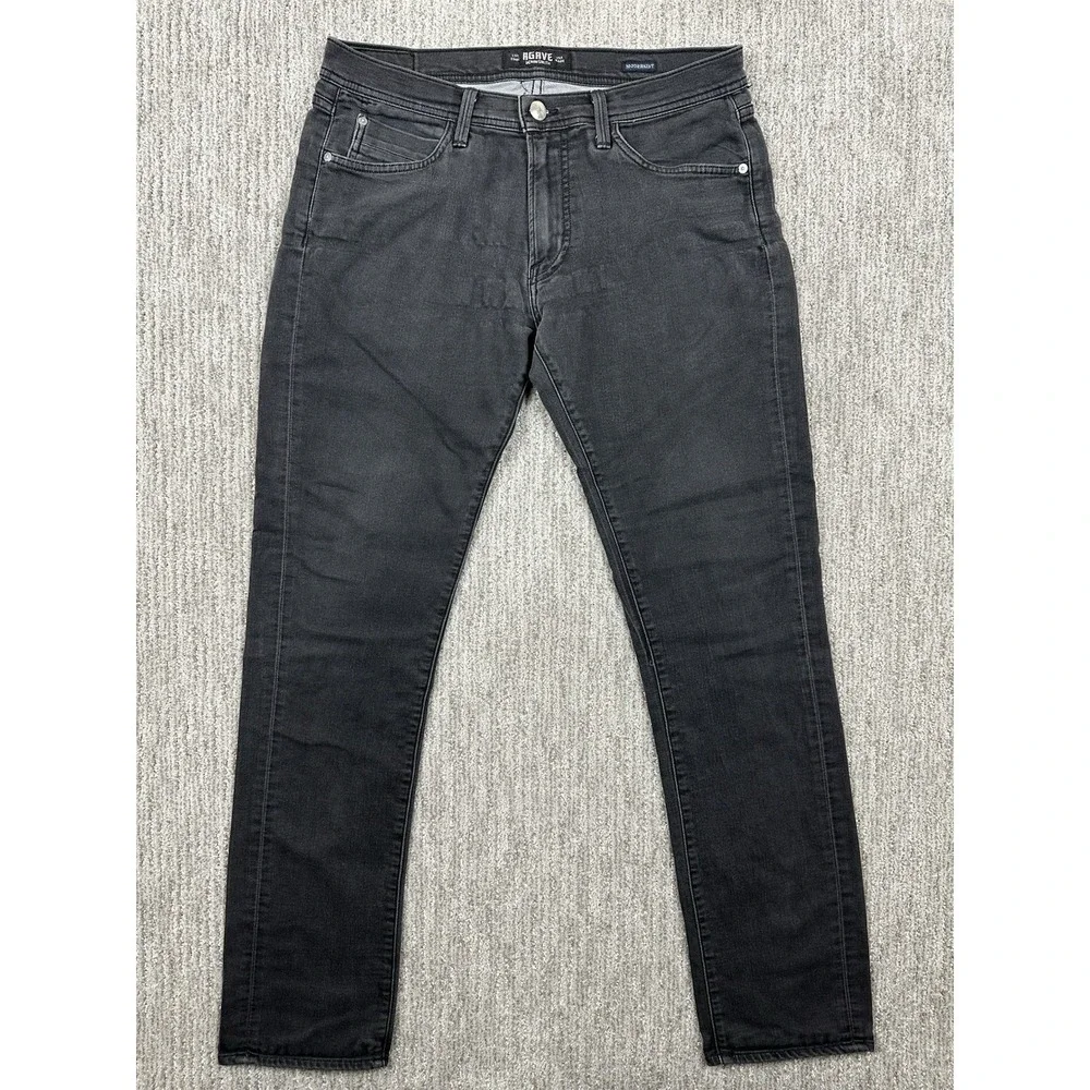 Agave Jeans Mens Sz 33 (fits 34x34) Black Denim Leg Modernist Fit Cotton USA